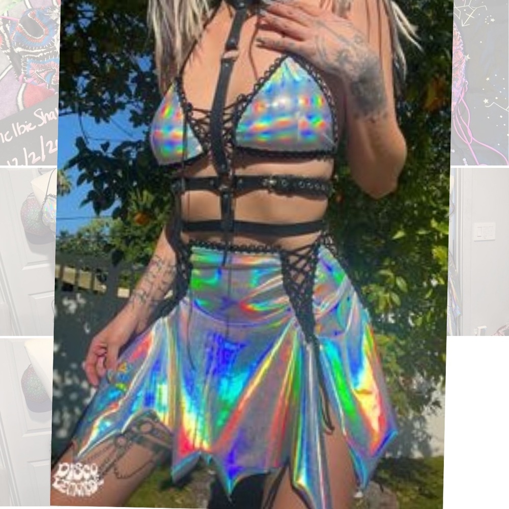 DiscoLemonade holographic kandi kid set